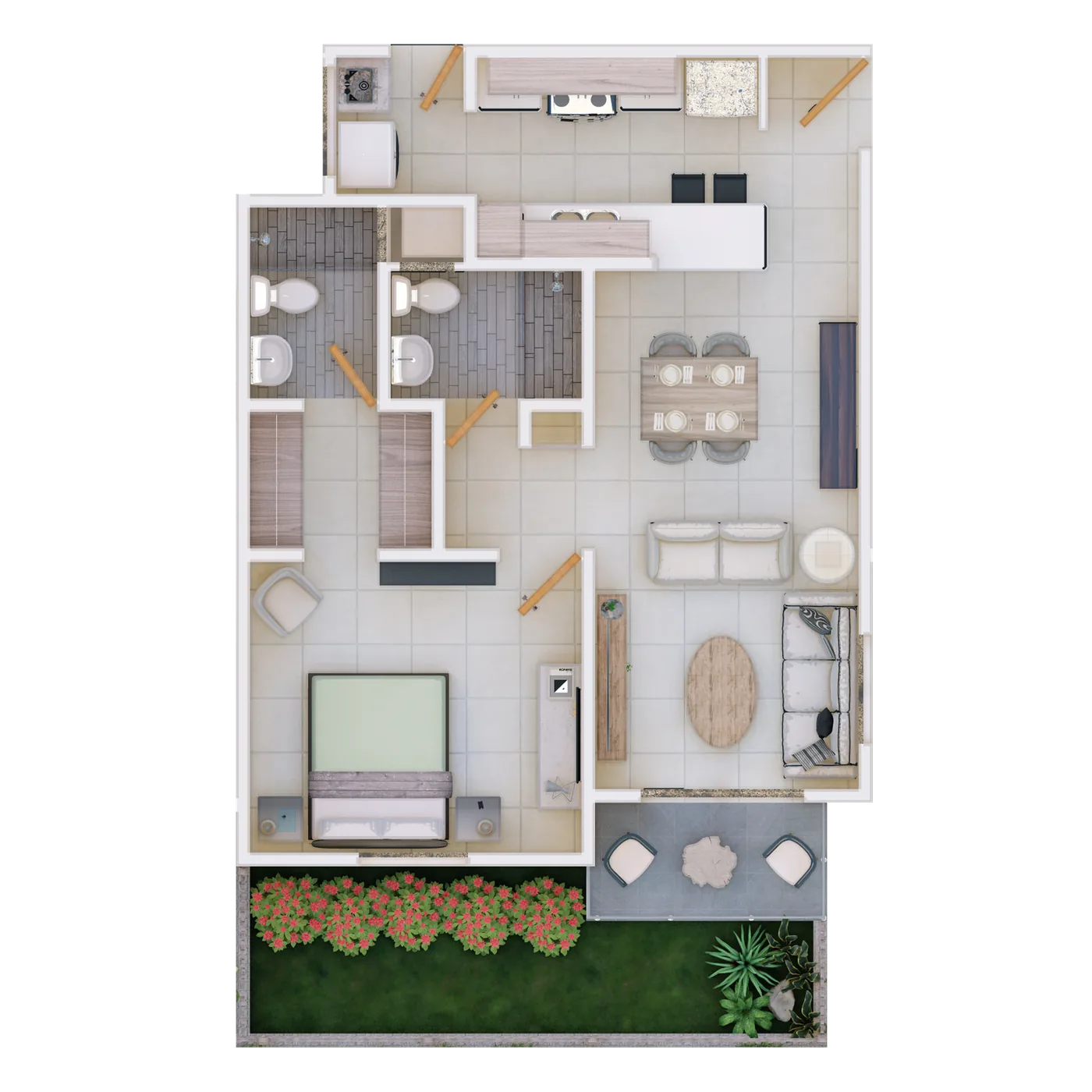 1 habitación — Edif. B · 101